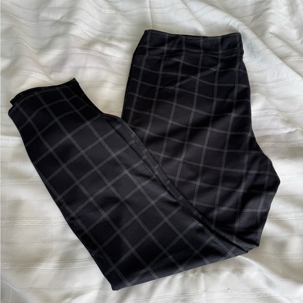 Ricki's Black Plaid Leggings Women's XL NWOT Stretch Pants Tartan Preppy